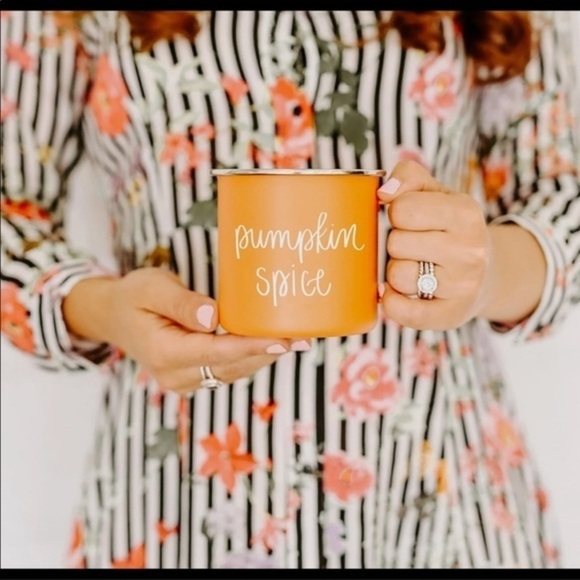 Fall Autumn Pumpkin Spice Metal Mug - Picture 3 of 3